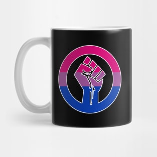 Black Lives Matter Fist Circled LGBTQ Flag Bisexual Mug